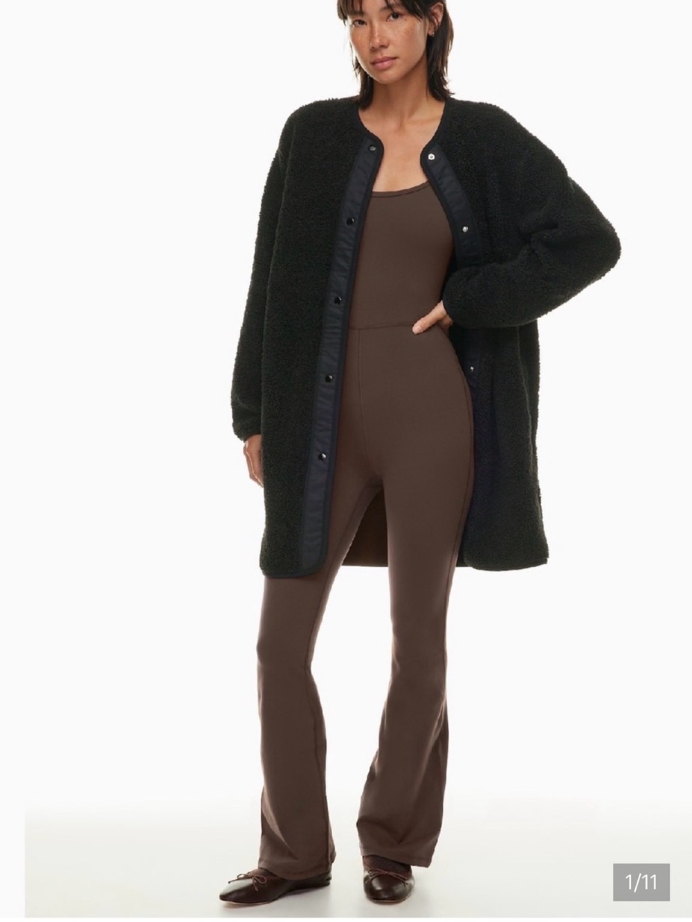 Aritzia Wilfred Free Sherpa Long Liner Jacket Sz M